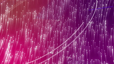 creating dynamic animation, glowing lines and particles on purple background