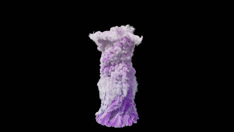 humo mágico de colores gruesos o tornado de colores. animación vfx con un canal alfa.