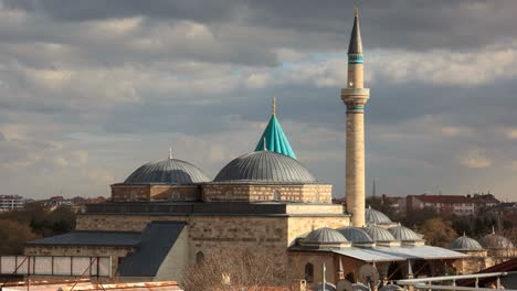 view of mevlana museum, konya, turkey