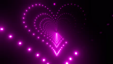 pink heart tunnel lights