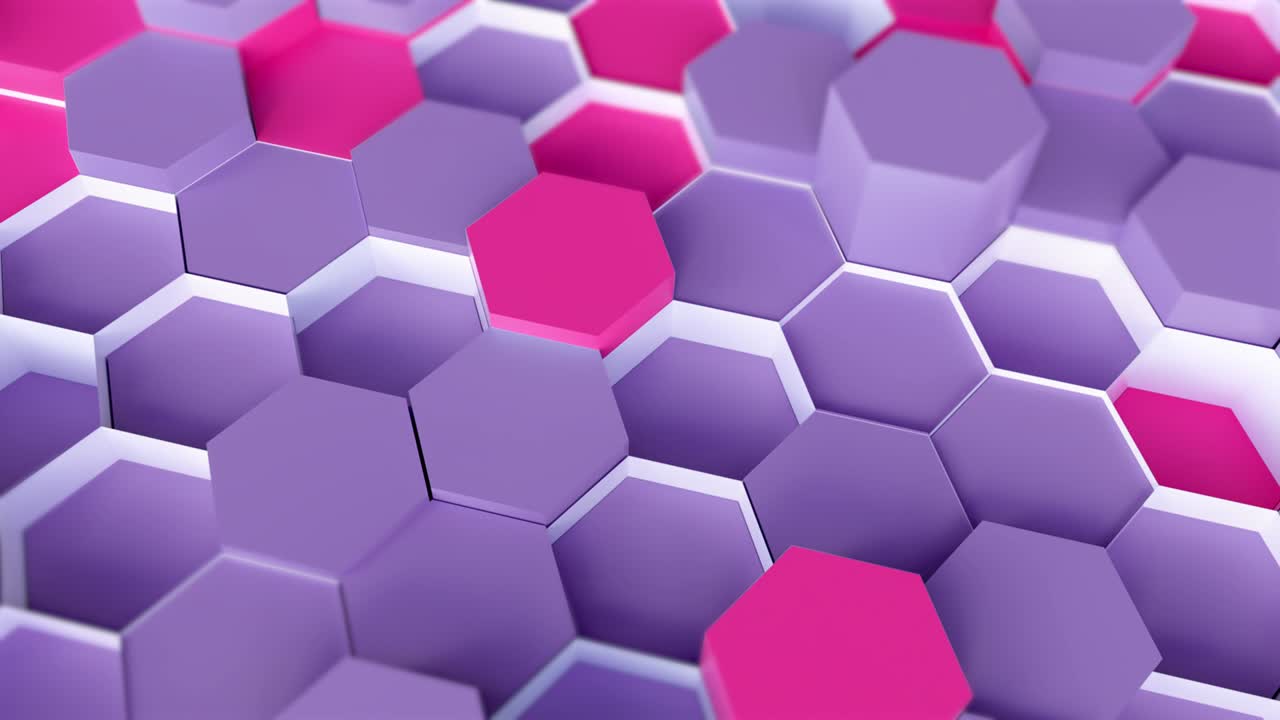 bright color technology hexagon pattern background - loop