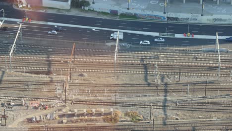 cars and train tracks in melbourne, australia