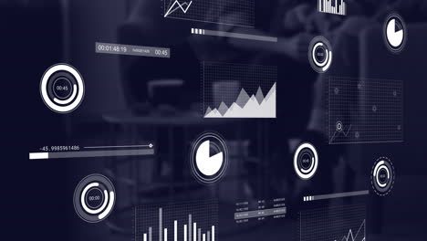 Animation-of-data-processing-and-diagrams-over-office