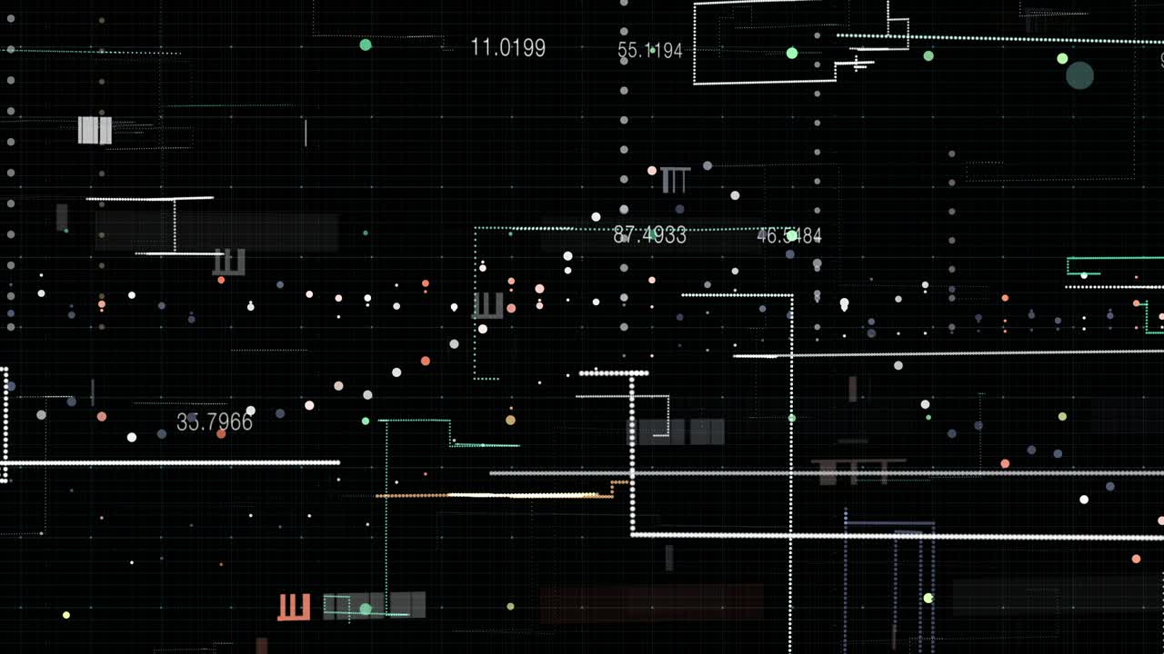Abstract digital network data background, 3D rendering