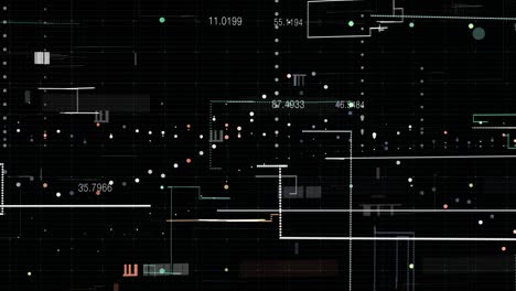 fondo de datos de red digital abstracto, representación en 3d