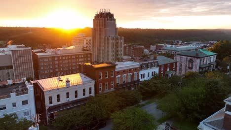 downtown lynchburg virginia at sunrise