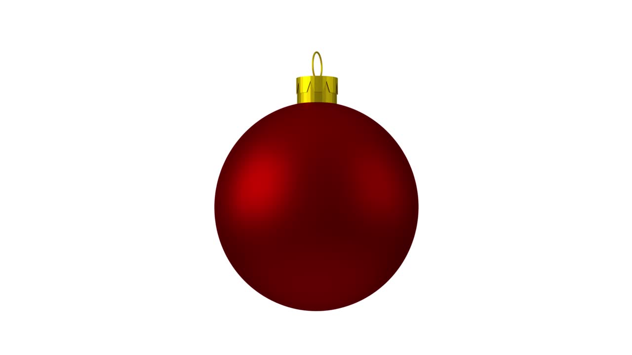 Weihnachtsbaumschmuck dreht sich auf Weiß