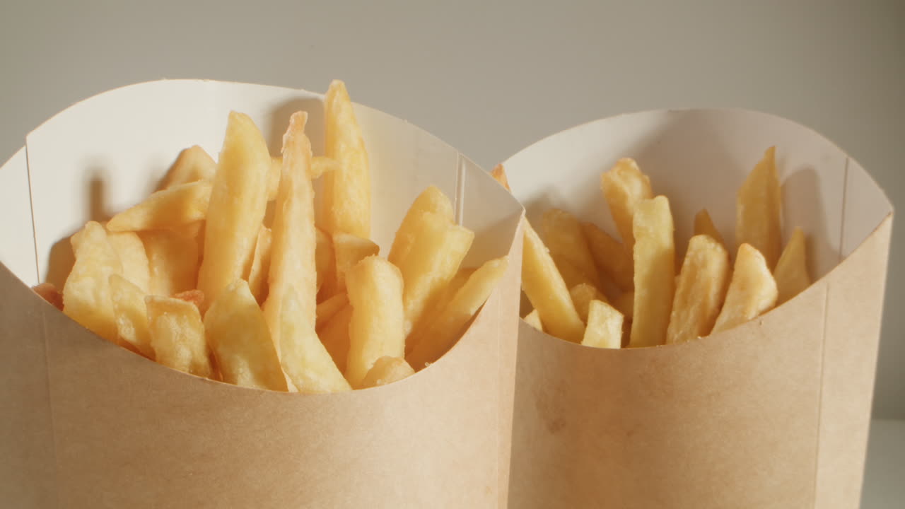 French Fries in Paper Containers