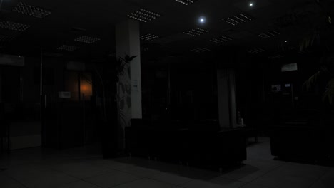 licht uit- en aanzetten in een leeg kantoor in een modern zakencentrum