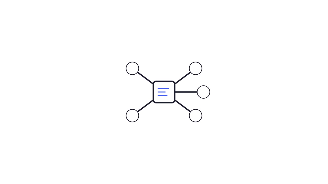 Animated Network Diagram Expanding from Central Node