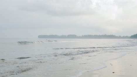natural sea wave water with foam on the sandy beauty white beach, summer beach seascape