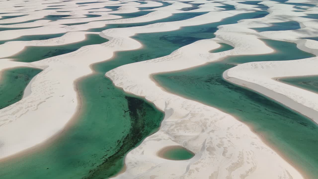 Aerial View of Lençóis Maranhenses National Park in Brazil