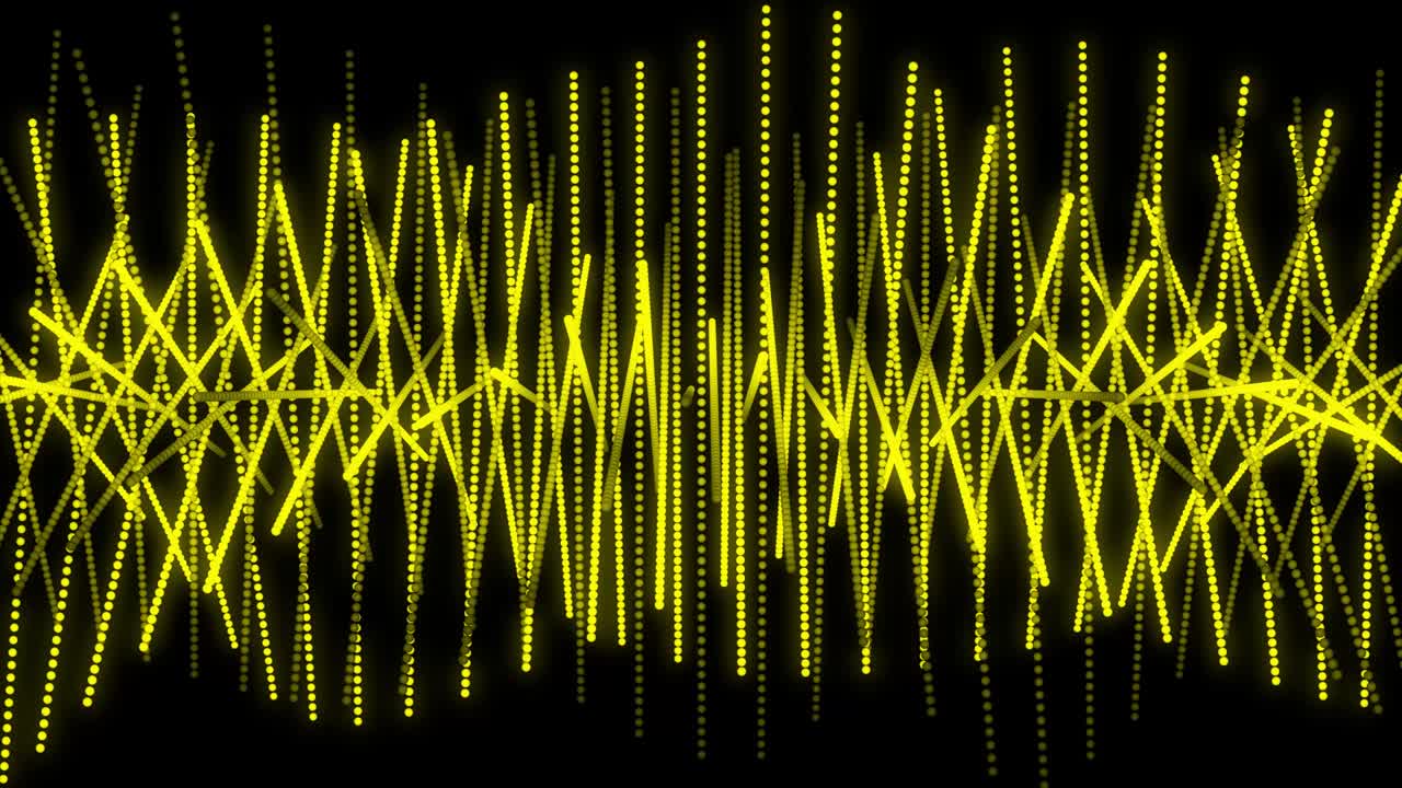 노란색 점 모양 패턴 애니메이션 모션 그래픽