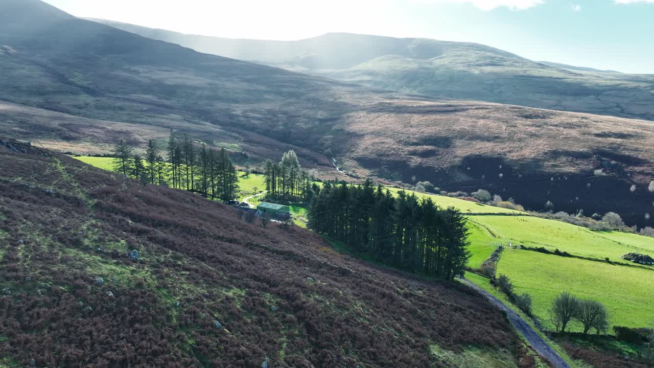 Ireland Mountain Landscapes sheltered farmstead Comeragh Mountains Waterford Nire Valley in Winter
