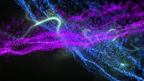 Animation-of-light-spots-and-trails-on-black-background