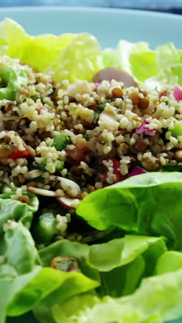 salad served on plate