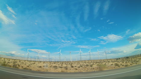 wind turbines spin renewable energy in the california desert