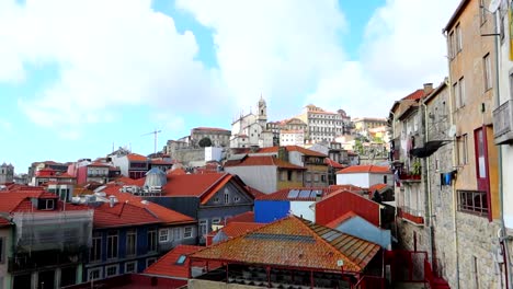 Vista-Estática-Del-Paisaje-Urbano-De-Oporto,-Portugal-Con-Vistas-Al-Miradouro-Da-Vitoria