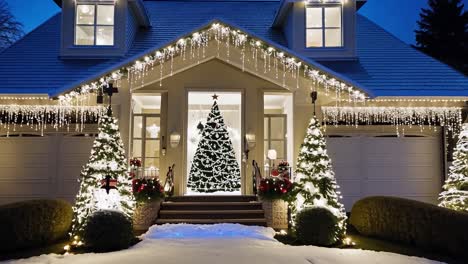 christmas lights on a house