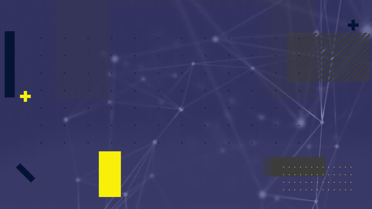 animación de la red de conexiones sobre fondo azul