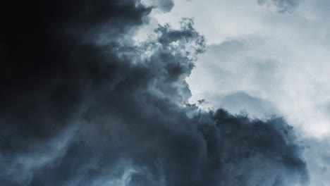 thunderstorm, dark cumulonimbus clouds moving in the sky with lightning strike