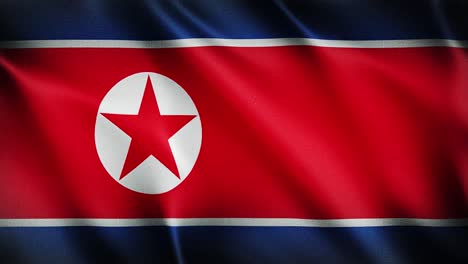 flag of north korea waving background