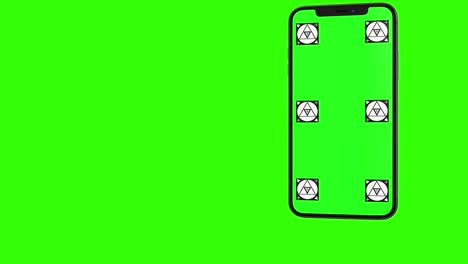 isolated smart phone with green screen