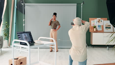 behind the scenes photo shoot in studio
