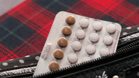 birth control pills in a pouch