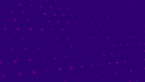 pulsating purple background pink star crosses grow shine and flicker, loop