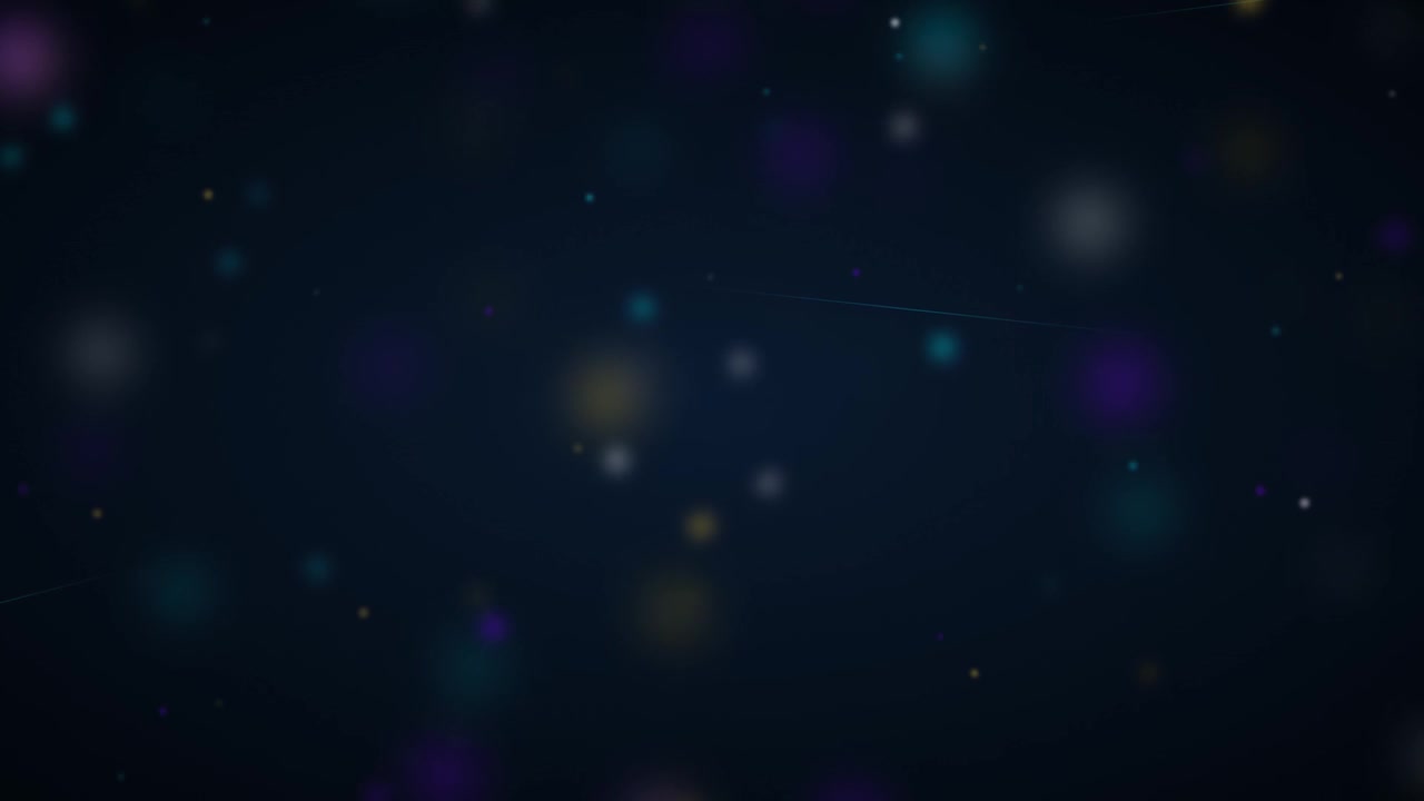 Abstract Motion Background with Floating Colorful Bokeh Particles