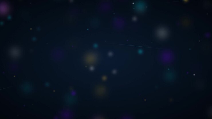 Abstract Motion Background with Floating Colorful Bokeh Particles