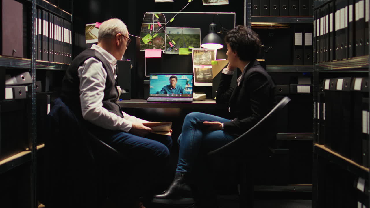 Detectives Collaborating on a Case in the Office