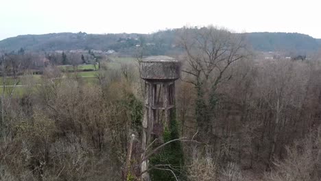 old, mossy aqueduct tower