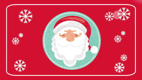 merry christmas animation with santa claus head