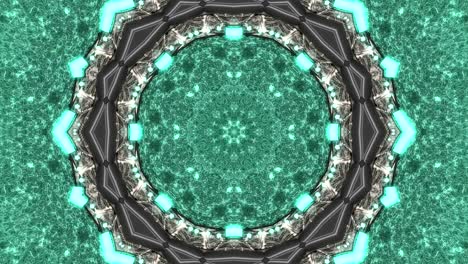 looped abstract neon ornate decorative background. 3d neon kaleidoscope or mandala.