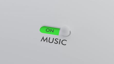 switching on the music switch