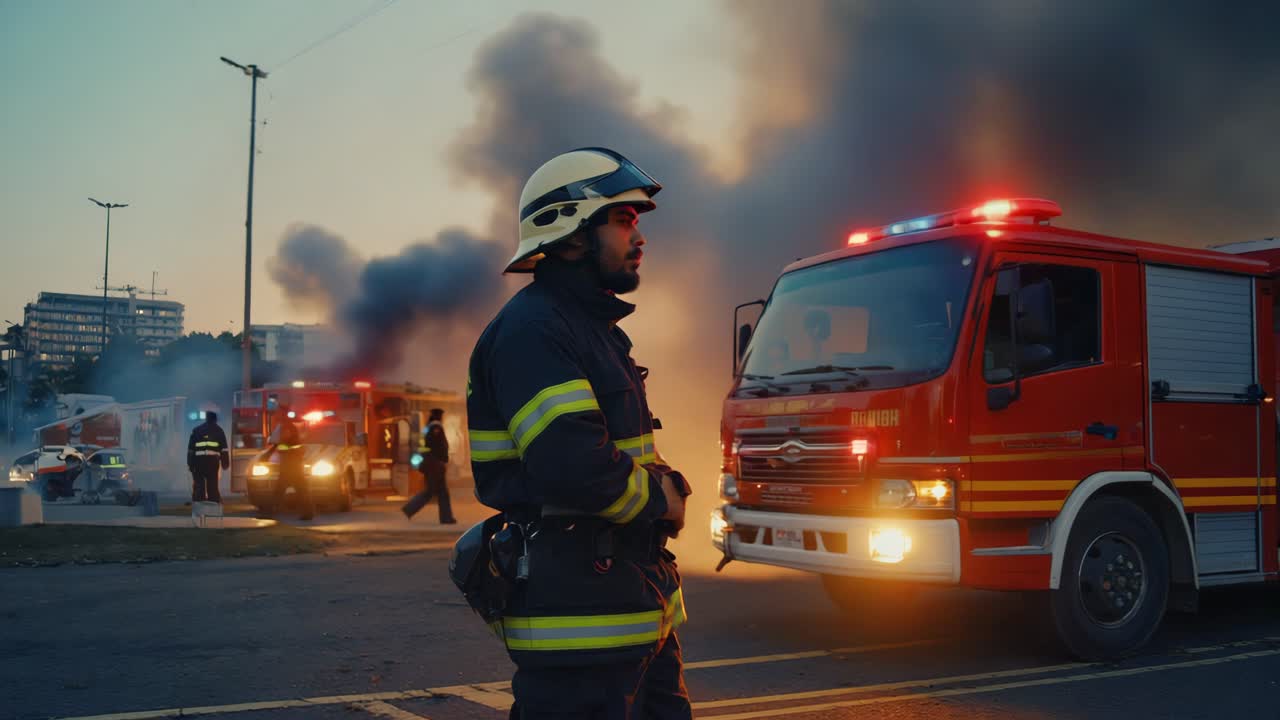 Firefighters Responding to an Emergency
