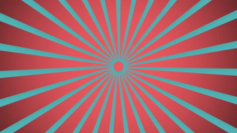 living coral light rays rotating over turquoise background