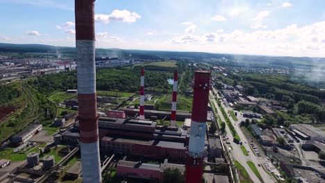 industrial complex aerial view
