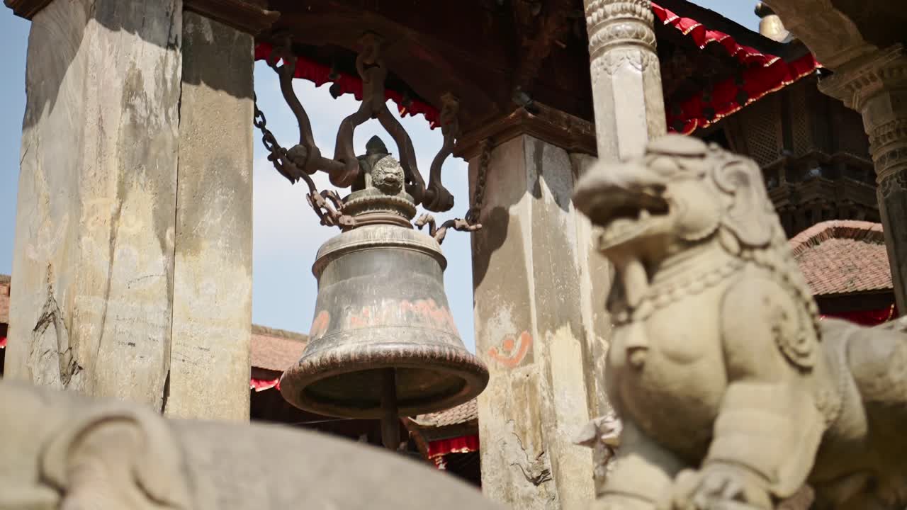 Bhaktapur Stone Statue in a Nepal Temple, Close Up Detail of Statues in Bhaktapur Ancient City Unesco World Heritage Site, a Holy and Sacred Religious Place Popular as a Tourist Destination
