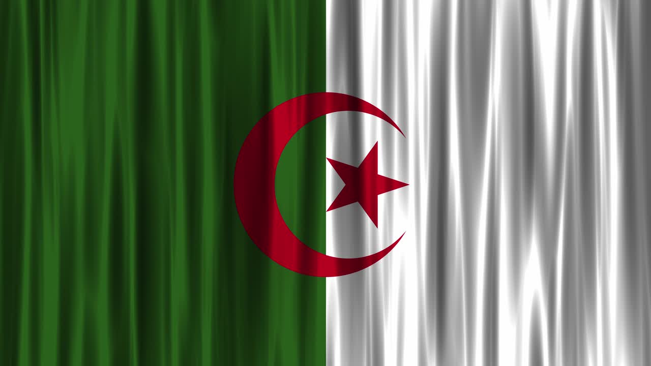 алжирский национальный флаг на заднем плане (loopable)