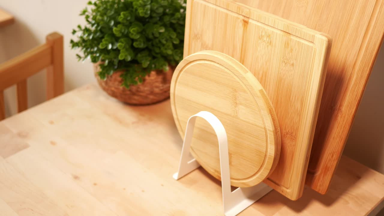 Wooden Cutting Boards on a Kitchen Table
