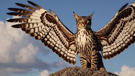 mythical flying cat