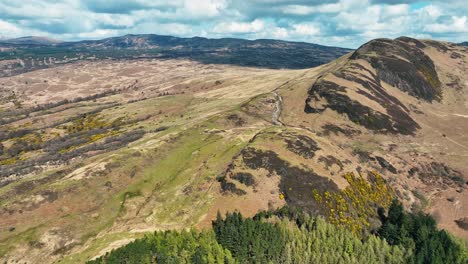 Aerial-View-of-Conic-Hill,-Loch-Lomond,-Scottish-Highlands