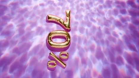 Golden-70%-Floating-Above-Water-Ripples-on-pink-background-vertical