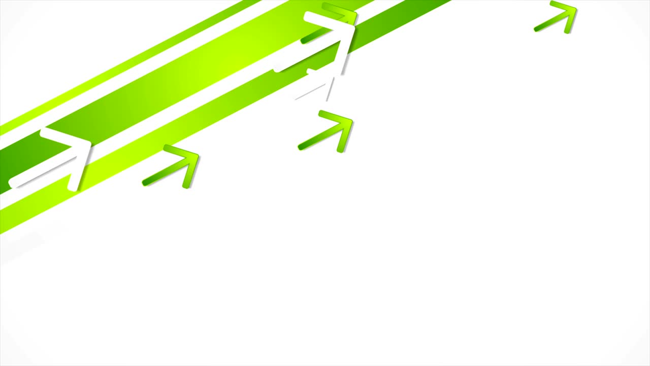 animación de video geométrica de tecnología abstracta verde con flechas