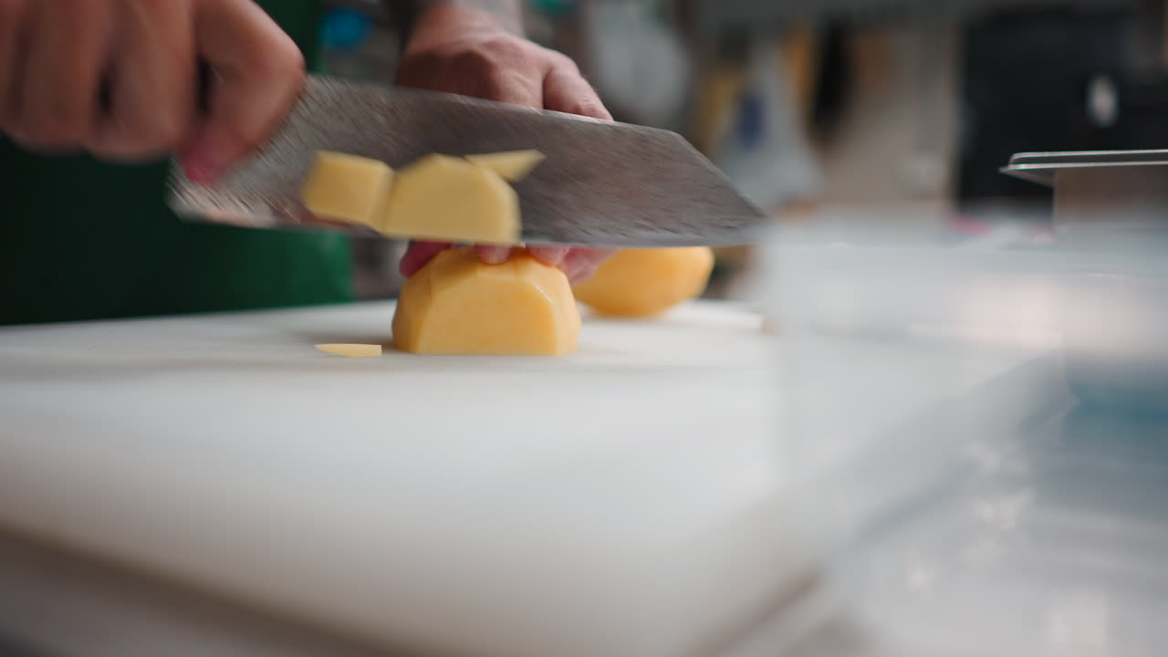 Slicing Potatoes for Cooking