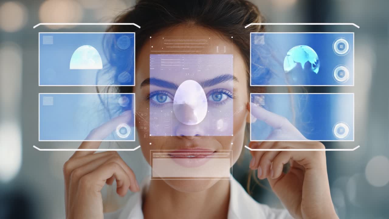 Esplorando l'intersezione tra bellezza e tecnologia: un viaggio visivo attraverso l'analisi facciale interattiva e i miglioramenti digitali.