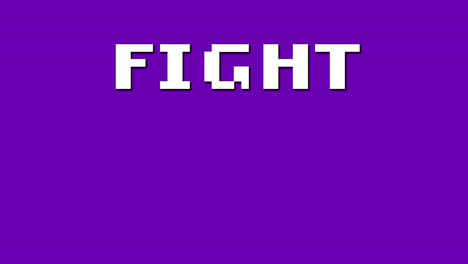 animation of fight text over abstract pattern